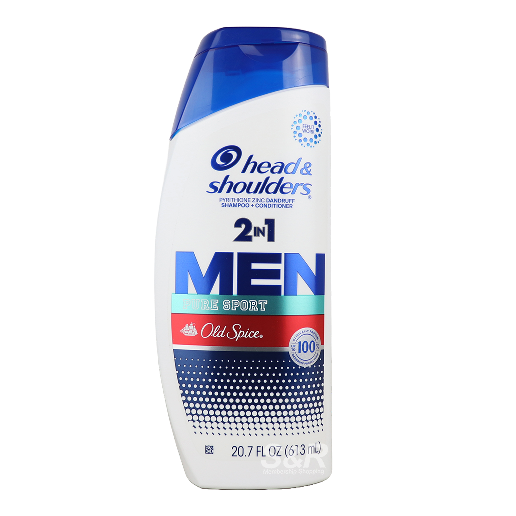Head & Shoulders Men Advanced Series Old Spice Pure Sport 2 in 1 Shampoo and Conditioner 613mL